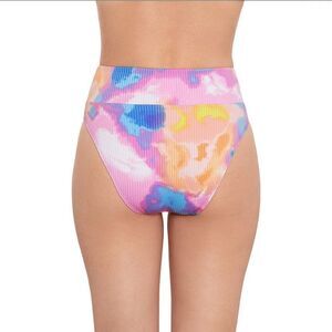 Salt and Cove Pink and Orange High Cut Bikini Bottom Size Medium